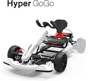 HYPER GOGO GoKart Kit - Hoverboard Attachment - Compatible with All Hover Boards ,White