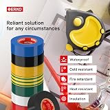 ERKO Yellow Green Electrical Insulation Tape 0.6in x 33ft 10 Pack view 3