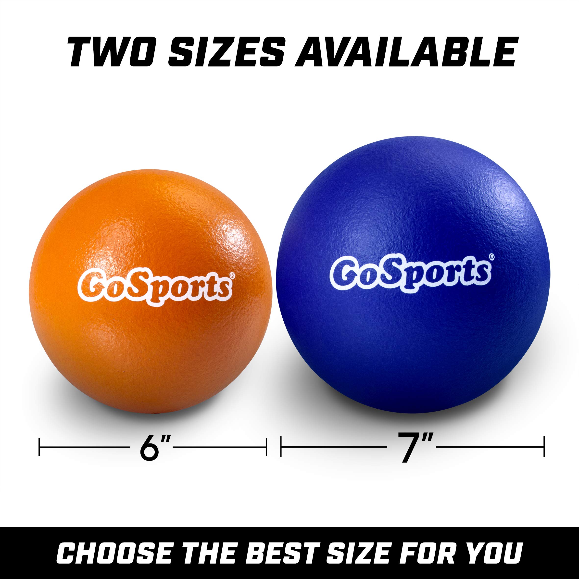 GoSports Soft Touch Foam Dodgeball Set for Kids & Adults 6 Pack with