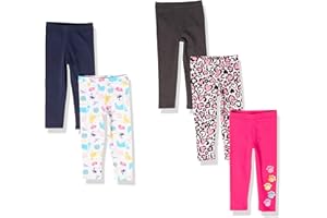 Amazon Essentials Girls and Toddlers' Leggings (Previously Spotted Zebra), Multipacks