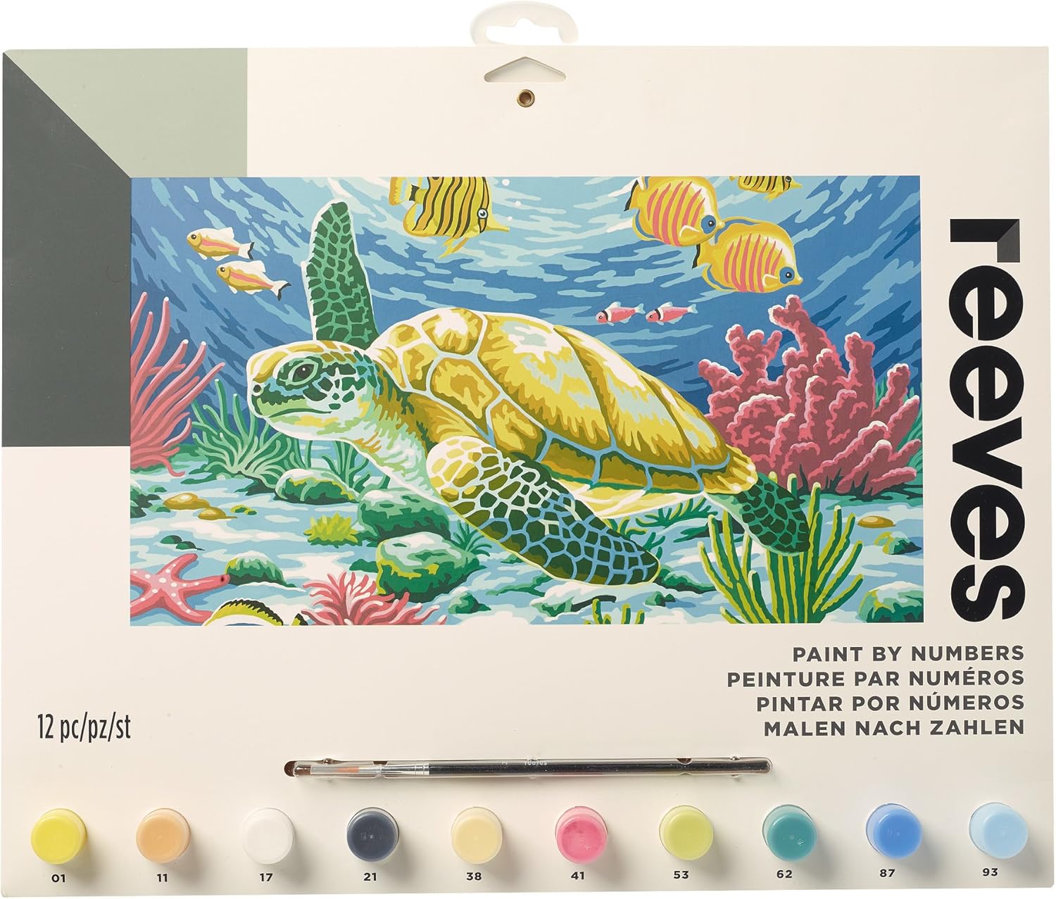 Reeves Sea Turtle Paint by Numbers Set, Large Amazon.co.uk Kitchen & Home