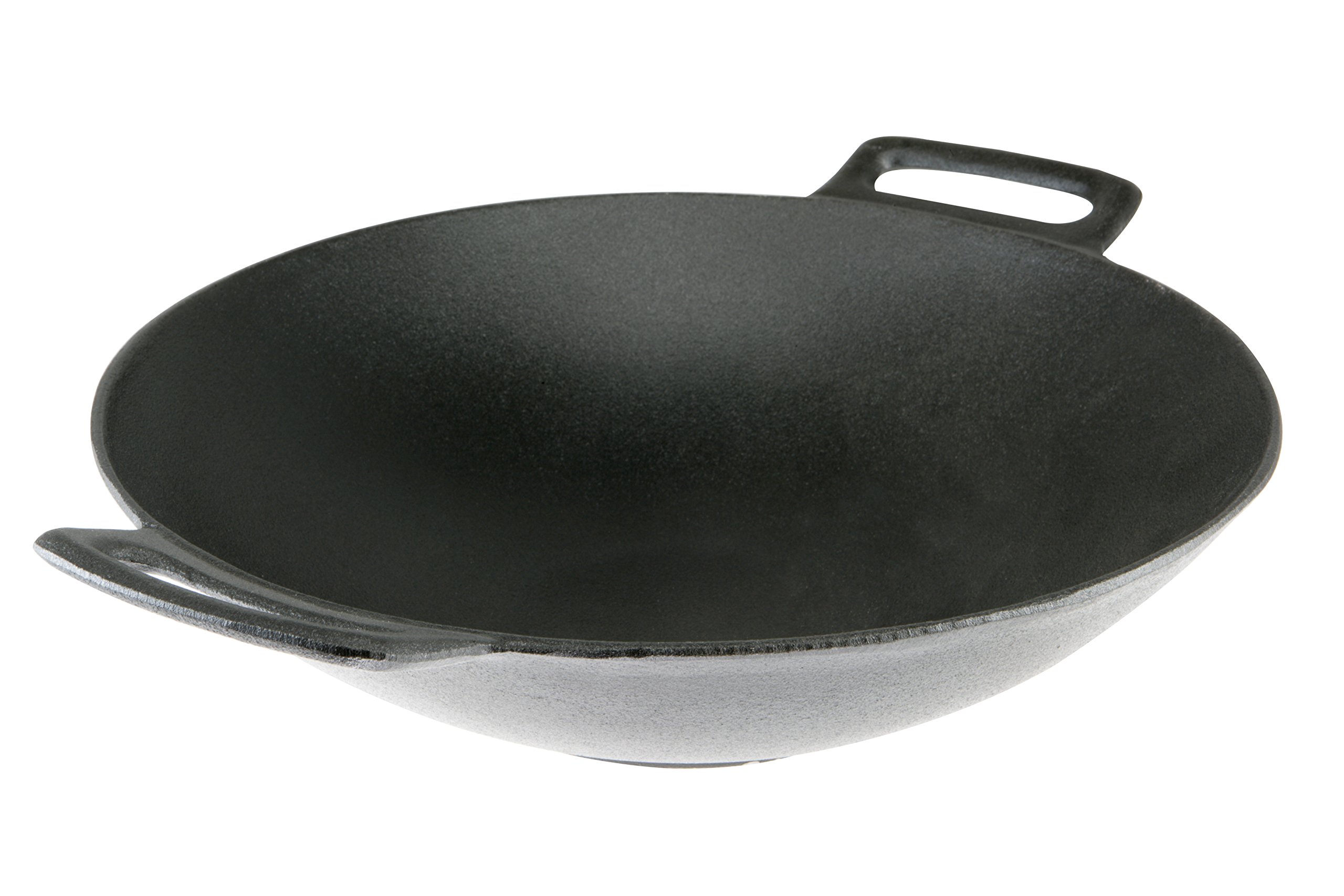 Mr. BBQ 18 Inch Cast Iron Stove and BBQ Wok with Flat Bottom Pre