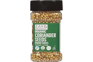 ZAYD ORGANICS Zayd Organic Coriander Seeds, Coriander Whole, Dhania Whole, 2oz