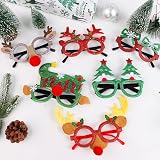 VEYLIN 6pcs Christmas Glitter Party Glasses Fancy Dress Costume Photo Booth view 5