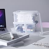 Citylife 6 Pack 3L Small Storage Boxes with Lids Transparent Stackable view 5