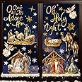 CCINEE 6 Sheets Christmas Nativity Window Clings for Glass Decorations, Double-Sided Jesus Nativity Scene Window Stickers Chr