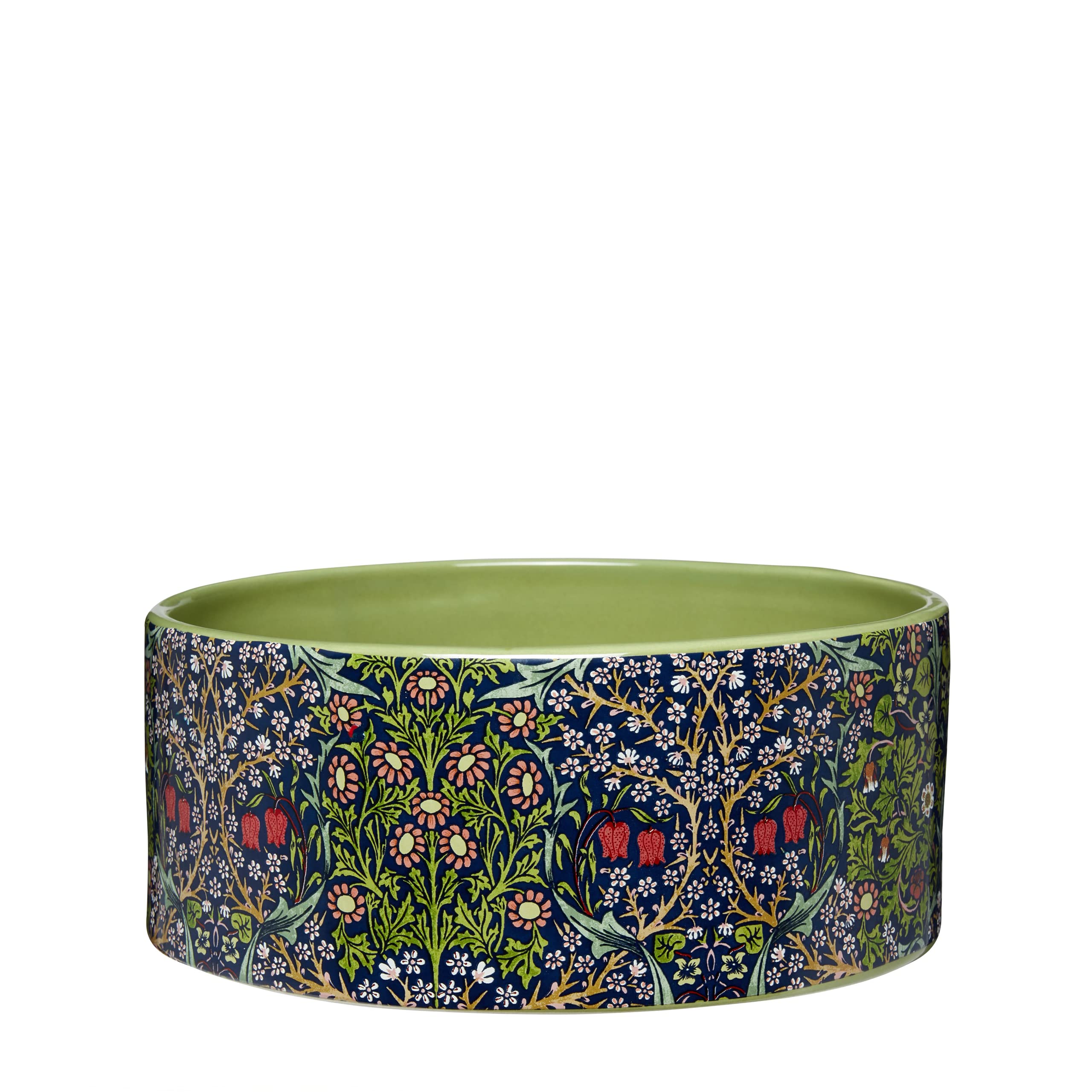 William Morris At Home Dog Bowl, Ceramic Slow Feeder Pet Bowl, Prevent Spilling or Tipping, Dishwasher Safe, Water Bowl, Great Gift For The Home and Dog Lovers, Dimensions: 18.5cm x 7.7cm