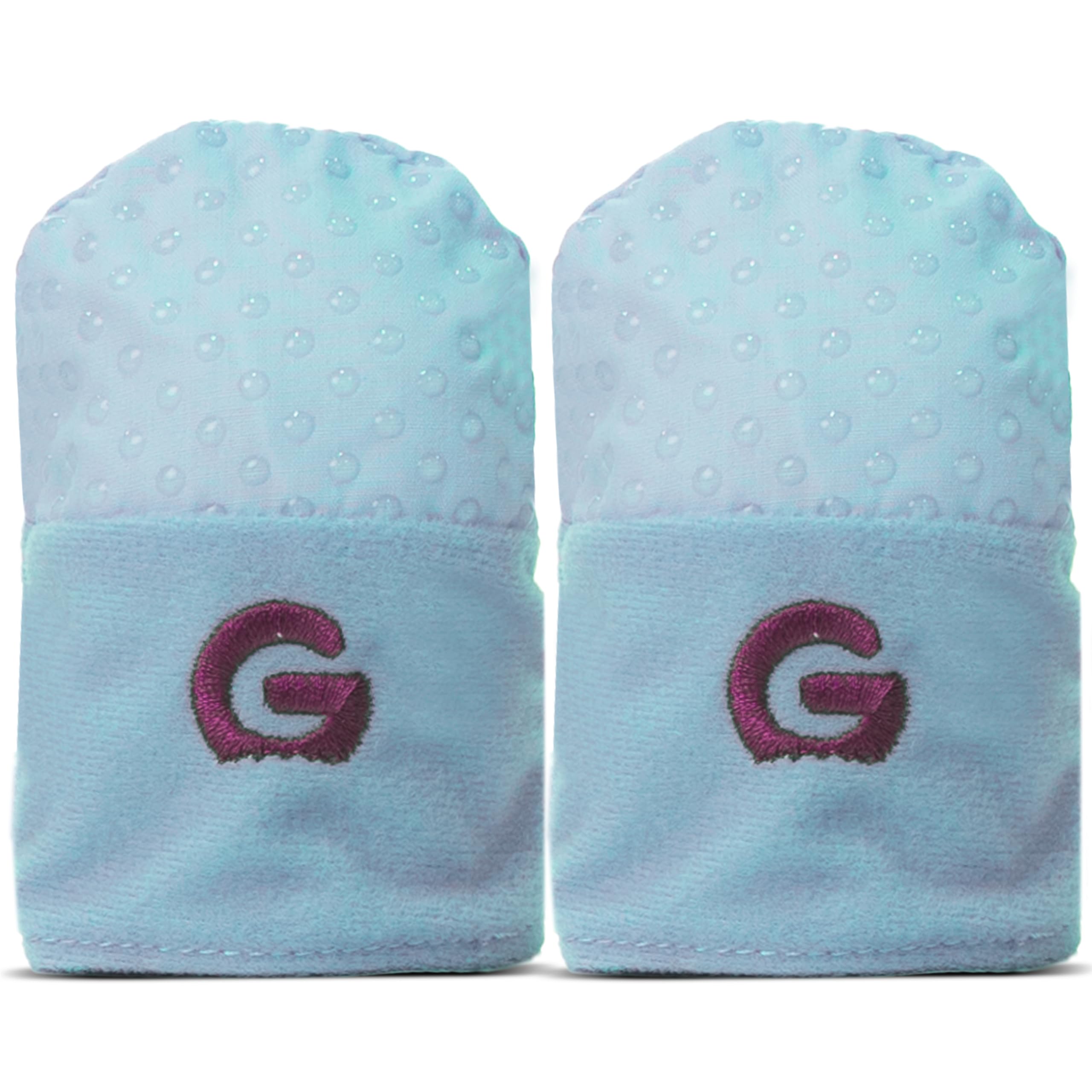 Gummee Anti Scratch Baby Teething Mittens Stay-on Mitts 0 - 3 Months Blue