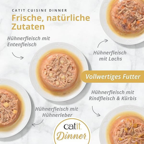 CATIT CHICKEN DINNER WITH DUCK & POTATO – HYDRATING AND HEALTHY WET CAT FOOD FOR CATS OF ALL AGES