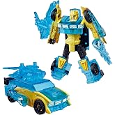 Transformers CYBERWORLD Bumblebee Armored Cyber Changers Energon Surge Action Figure | Quick Change to Car Mode | Robot Toys for Kids 6+