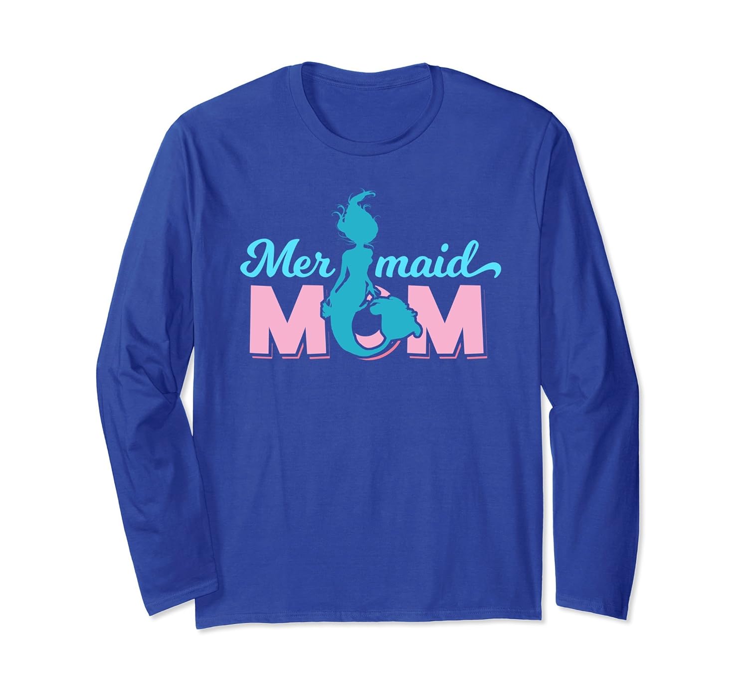 Mermaid Mom Mermom Long Sleeve Cute Mermaid Birthday Gift-anz