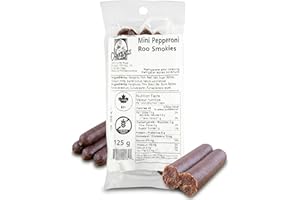 Carmichael's Kangaroo Mini Pepperoni Snack Stix (Roo Smokies) (5 Sticks) 125g | Made in Canada