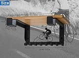 wisnew Bike Wall Rack with Shelf and 8 Hooks, Horizontal Indoor Storage view 6