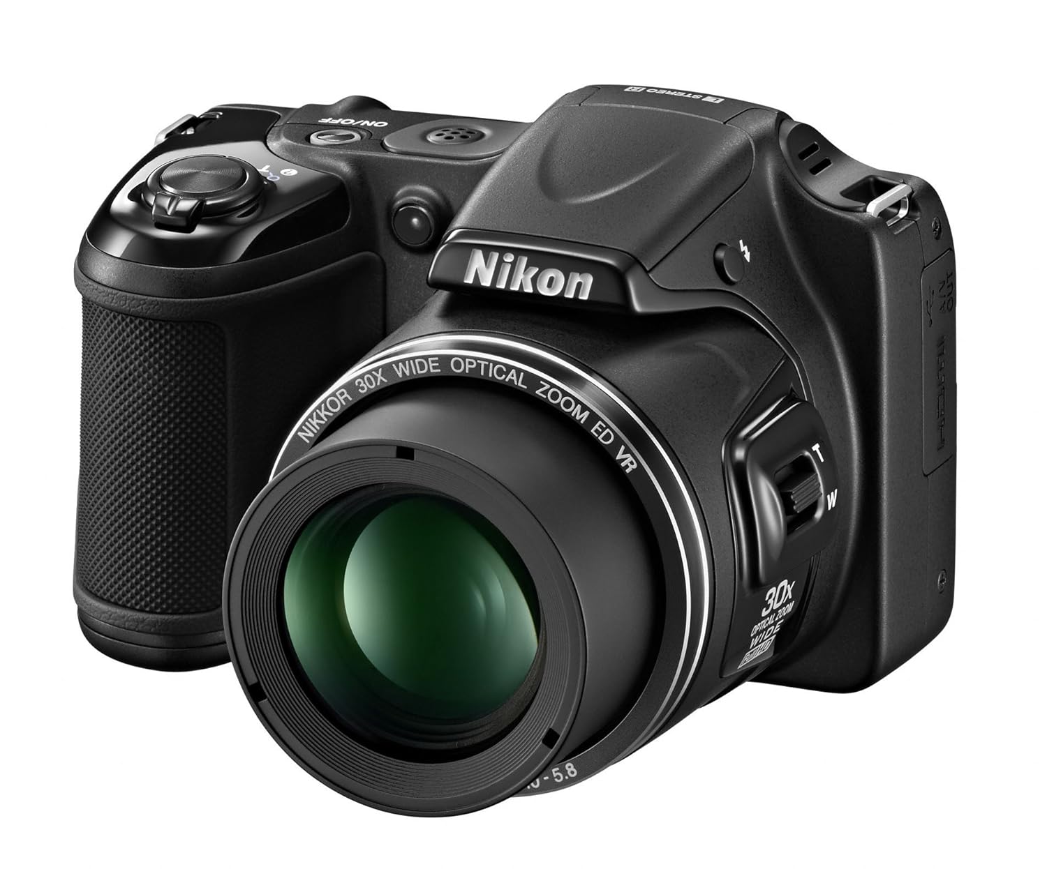 Amazon.com : Nikon COOLPIX L820 16 MP CMOS Digital Camera with 30x Zoom  Lens and Full HD 1080p Video (Black) (OLD MODEL) : Point And Shoot Digital  Cameras ...