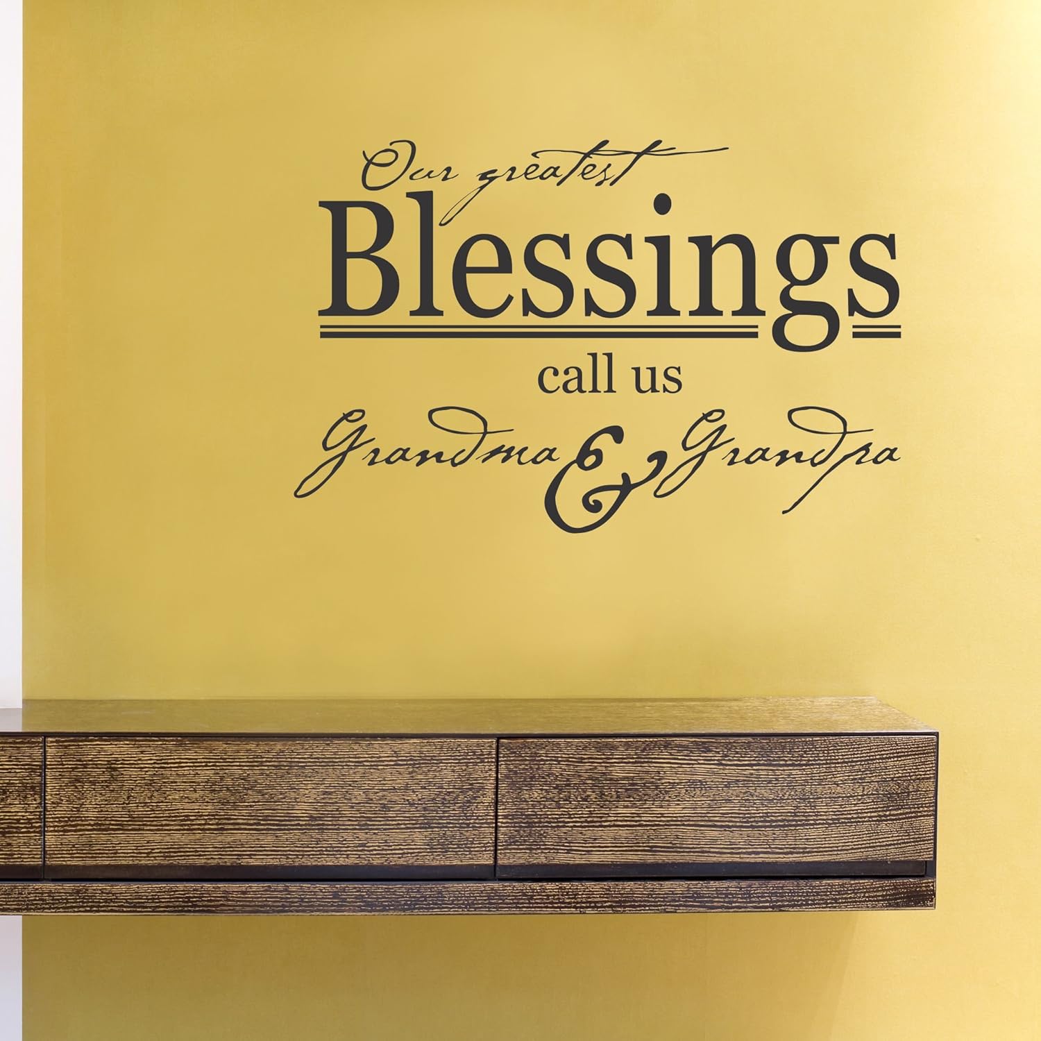 Our Greatest Blessings Call us Grandma and Grandpa Vinyl Wall Decals Quotes Sayings Words Art Decor Lettering Vinyl Wall Art Inspirational Uplifting