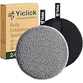 Yiclick Exfoliating Body Scrubber,Bath and Body Scrub BufferShower Loofah, Exfoliating Washcloth, loofah Sponge, Bath Sponges (2 Pack)