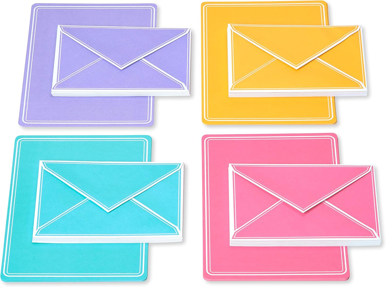 American Greetings Stationery Sheets and Envelopes, Pastel (80-Count) : Office Products