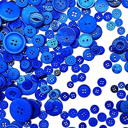 600-700Pcs Blue Buttons for Crafts Bulk Royal Blue