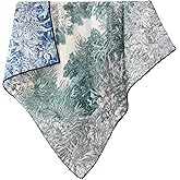 lovecarnation Women's Silk Wool Blend Square Scarf 26”x26” Lightweight Printed Headscarf Scarves