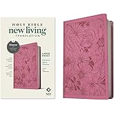 NLT Large Print Premium Value Thinline Bible, Filament-Enabled Edition (LeatherLike, Garden Pink)