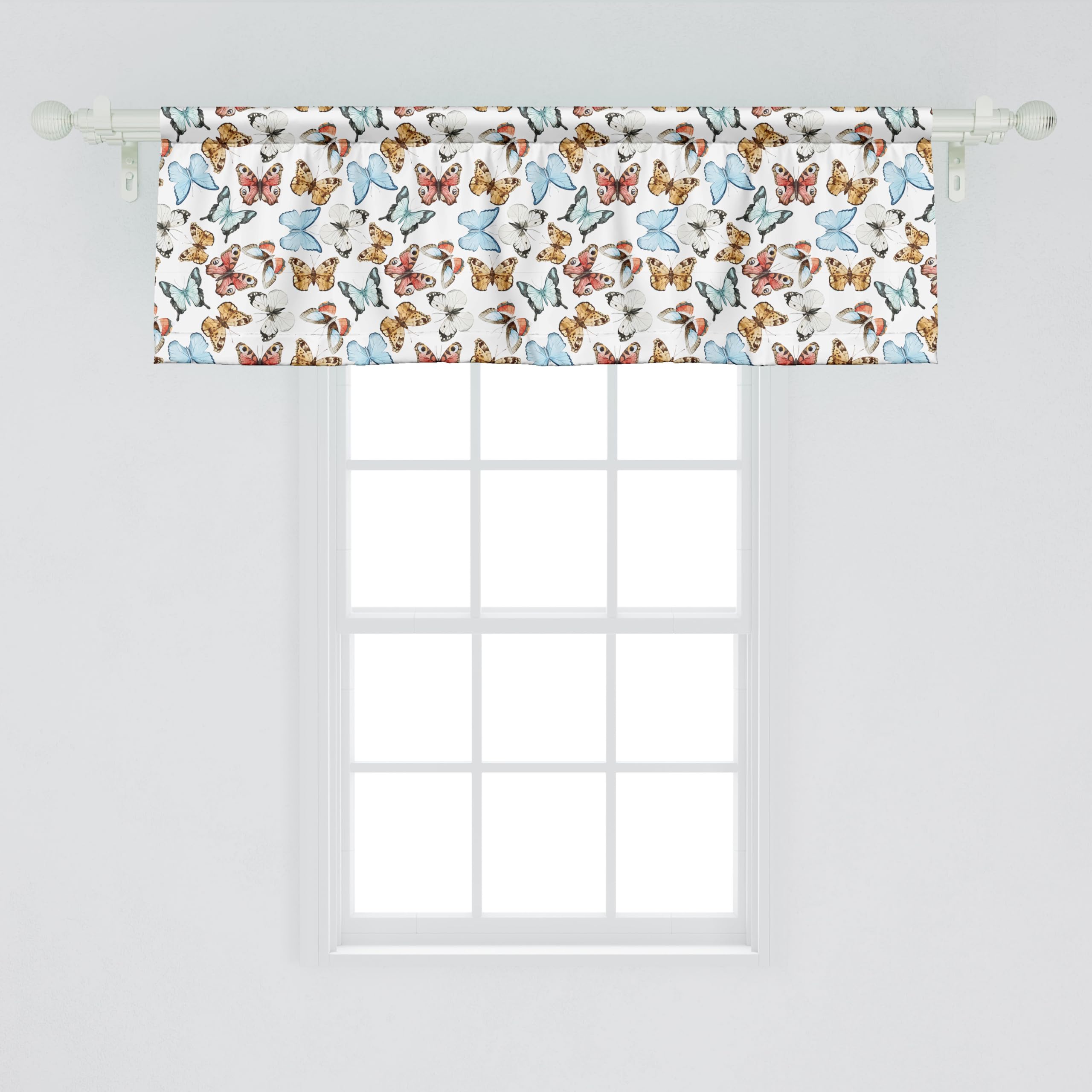 Ambesonne Butterfly Window Valance, Various