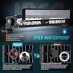 Nilight LED Light Bar 14inch 11LED Single Row Spot