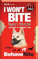 Mikki Dog Nylon Muzzle 3XL Soft Breathable Adjustable Black view 7