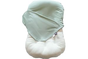 CooCooBaby Infant Lounger, Baby Nest Cover for Baby Girls & Boys, Newborn Essentials for Baby 0-12 Months, 100% Cotton Breathable (Sage Green)