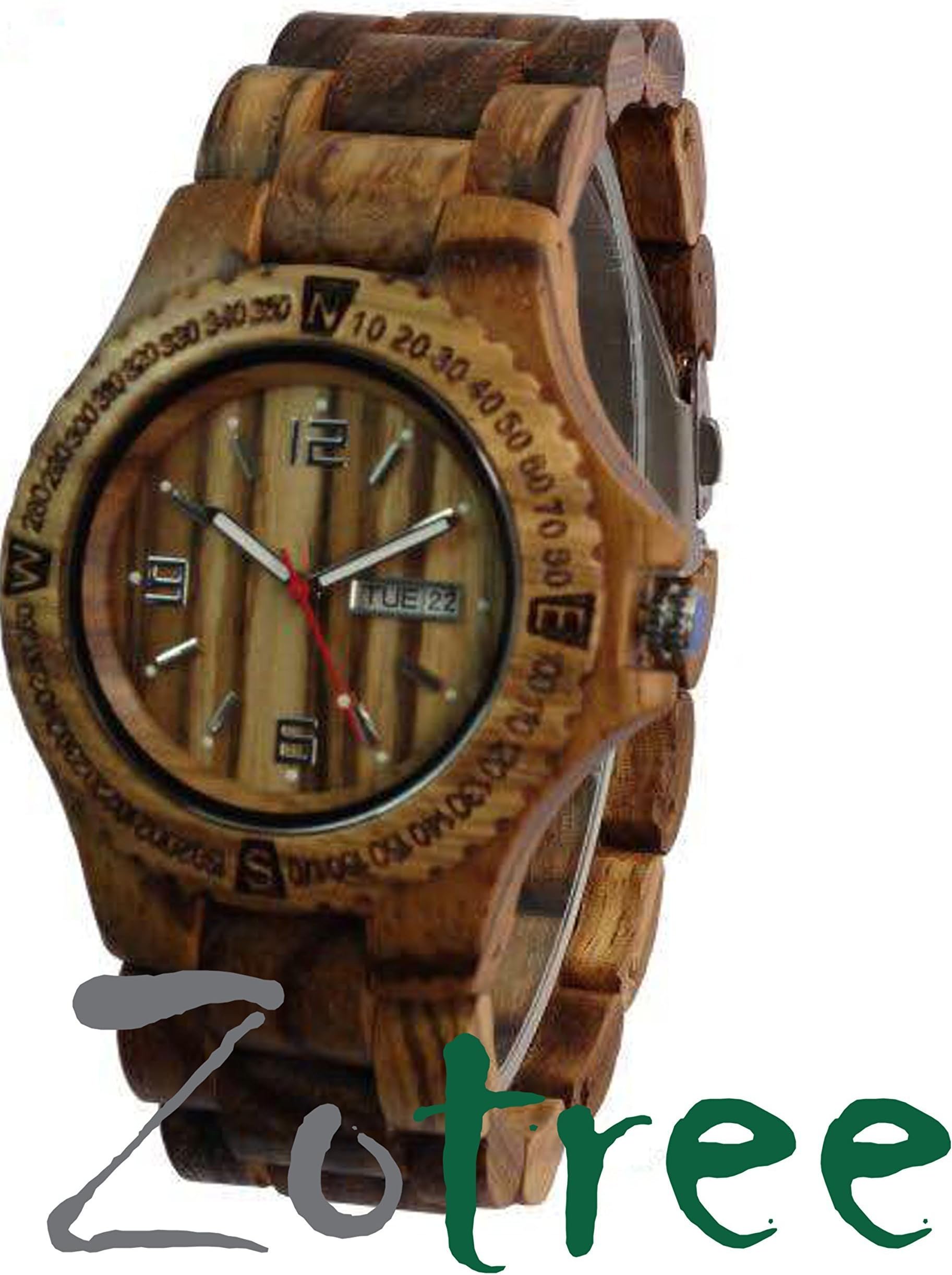 The ANTEX Series Diver watch, men and women, Sports watch, Wooden watch with wooded bracelet, ECO Friendly design, by ZoTree Designs