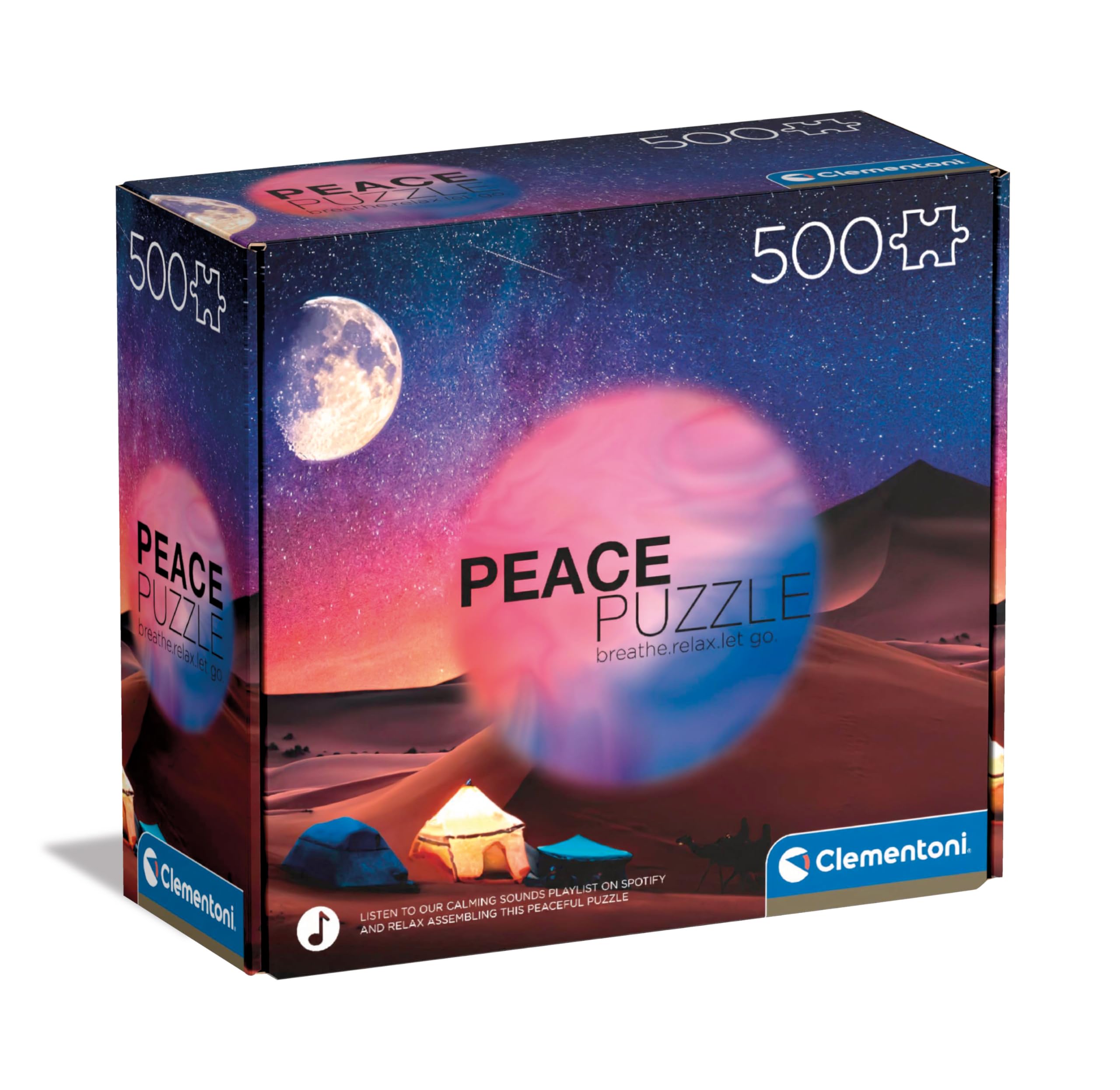 Clementoni Jigsaw Puzzle Peace Puzzle 500 Pieces Starry Night Dream - Puzzle For Adults 14-99 Years, Gift For Men/Women, Landscape, Made In Italy, 35527
