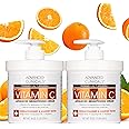 Advanced Clinicals Vitamin C Cream Visibly Brightening Body Lotion | Vitamin C Moisturizer Skin Care Body Cream For Women & Men Helps Visibly Improve Look Of Dark Spots & Uneven Skin Tone, 2-Pack