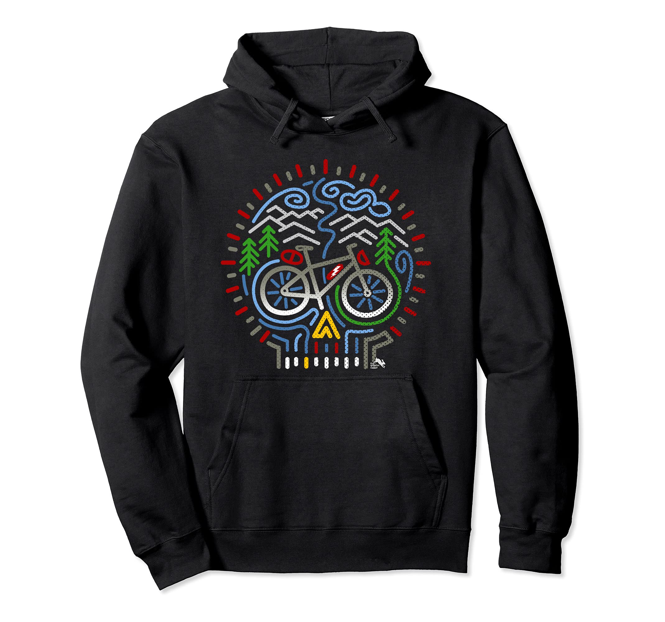Skull eBike - Colorful, Mountain Electric Bicycle Pullover Hoodie