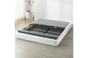 ZINUS 7.5 Inch Box Spring with Cover, No Assembly Mattress Foundation, Sturdy Metal Structure, Queen, White