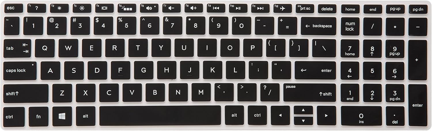 LEZE - Ultra Thin Keyboard Cover for 15.6" HP Pavilion X360 15-BR,Pavilion 15-CC 15-CH 15-CD 15-CB 15-BS 17-BS 17M-AE serie Touch-Screen Laptop - Black