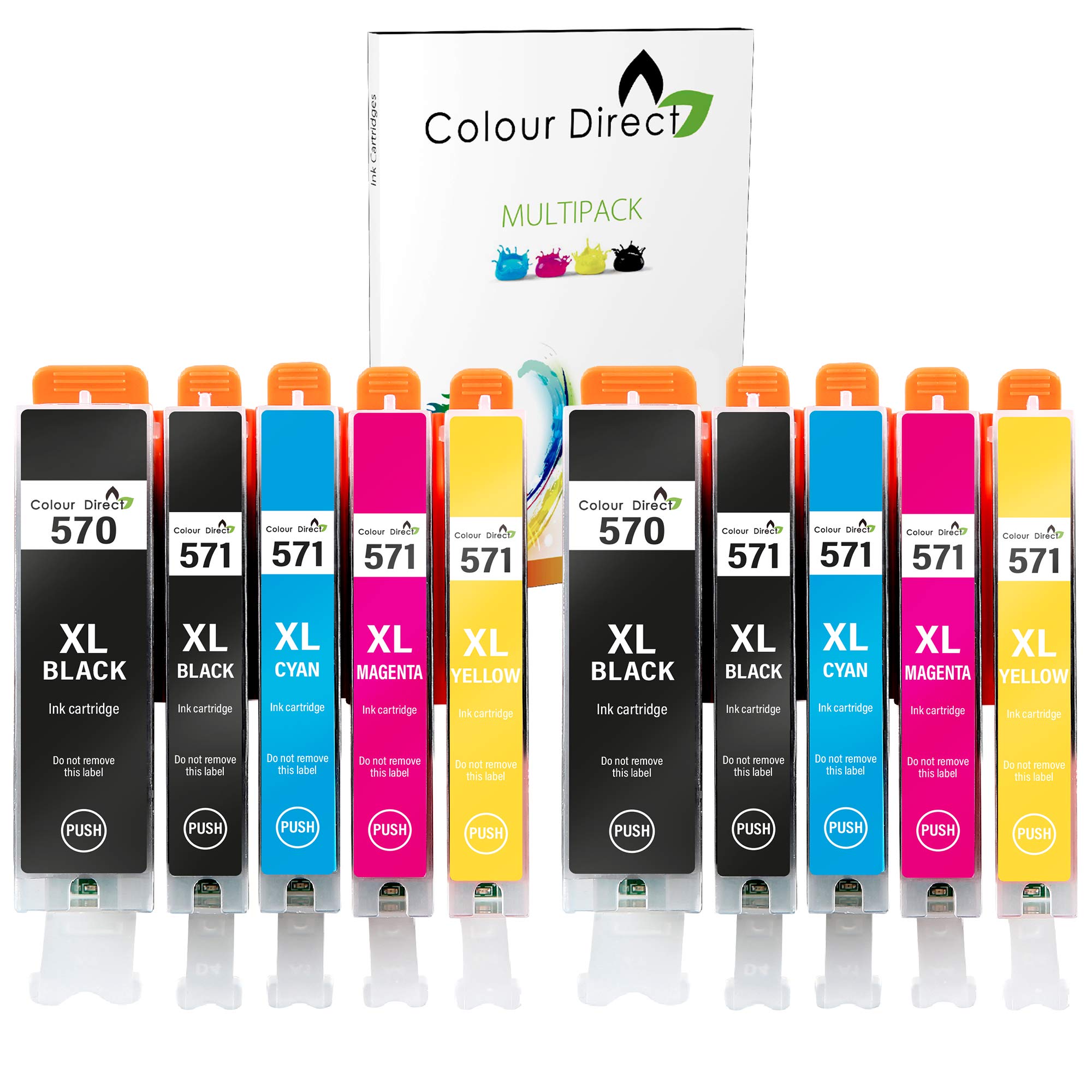 Colour Direct PGI-570XL CLI-571XL Compatible Ink 570 571 Cartridges Replacement For MG5700 MG5750 TS5051 TS5050 TS5050 MG6851 MG5751 MG6850 TS6050 MG5753 MG6852 TS5053 TS6051-2 Sets