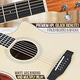 Pyle Full Size Dreadnought Cutaway Acoustic Electric Guitar with EQ Tuner view 7