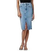 Joe's Womens The Joplin High Rise Knee Length Denim Skirt with Front Slit