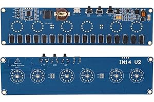 AYNEFY Nixie Tube Clock, Stm8S005 Control Board, Accurate Led Clock with Seven Colors for DIY Enthusiasts and Collectors