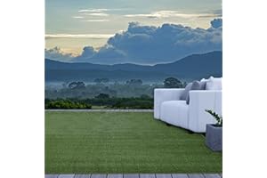 iCustomRug Indoor/Outdoor Turf Carpet & Rugs, Synthetic Grass Artificial Grass for Decks, Patios, Yards, Camping, Boats, Fini