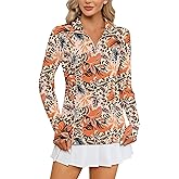 LOMON Women Long Sleeve Shirts Sun Protection 1/4 Zip Summer Quick Dry Hiking Shirts Quarter Zip Pullover for Women