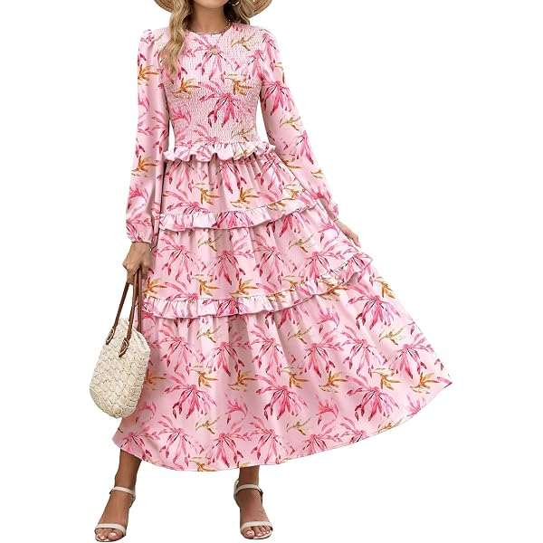 zaphia floral long sleeve tiered dress AllSaints Zaphia Floral Long Sleeve Tiered Dress in Natural