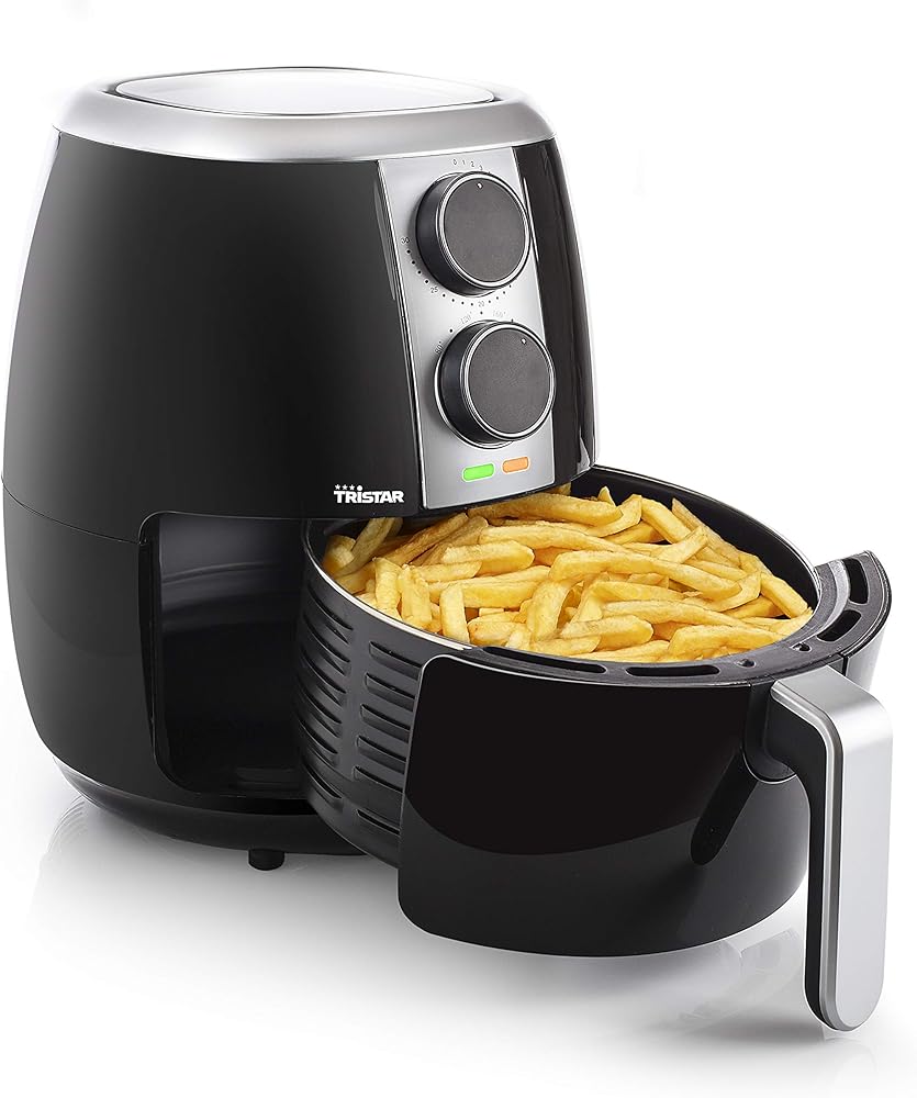 Tristar fr-6989 crispy fryer friggitrice ad aria calda, 1500 w, 3.5 litri, acciaio inossidabile, nero [classe