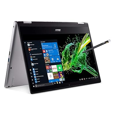 Acer Spin 3 Convertible Laptop 14 inches Full HD IPS Touch 8th Gen Intel Core i7-8565U 16GB DDR4 512GB PCIe NVMe SSD Backlit KB Fingerprint Reader Rechargeable Active Stylus SP314-53N-77AJ
