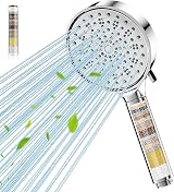 Cobbe Hard Water Filter Shower Head 6 Modes 20-Stage Filtration Chrome