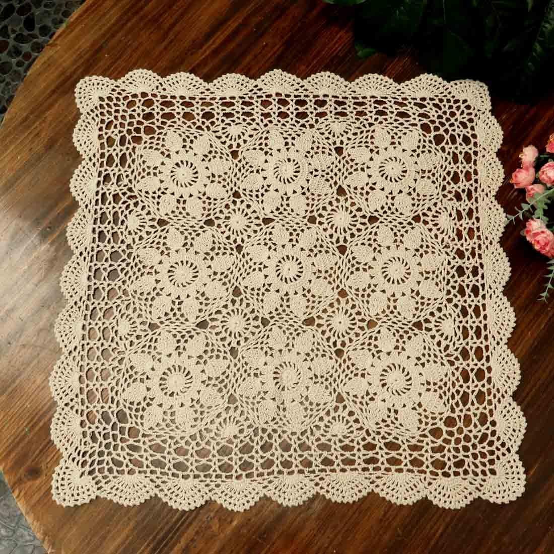 kilofly Handmade Crochet Cotton Lace Table Placemats Sofa Doilies