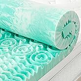 SINWEEK 2 Inch Mattress Topper 5-Zone Memory Foam Mattress Topper Pressure Relieve Soft Mattress Pad, CertiPUR-US Certified, Twin Size, Green