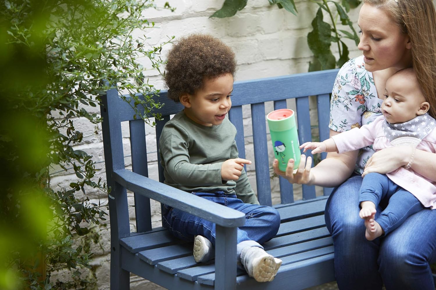 Tommee Tippee Spill-Proof Insulated Easiflow 360 Degree Cup, Boy - 12M+, 2ct, Lt. Blue & Green : Baby