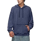 Iwing Mens Women Hoodies Sweatshirts Oversized Acid Wash Hoodie Lightweight Cotton Sweatshirt Vintage Baggy Washed Tops