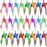 Zonon 24 Pcs Student Math Geometry Compass Bulk 6 Inch Drawing Tool Set | Plastic Drawing Compass with Pencils, Bright Colors for Classroom, Precision Drafting Compass, Back to School Supplies