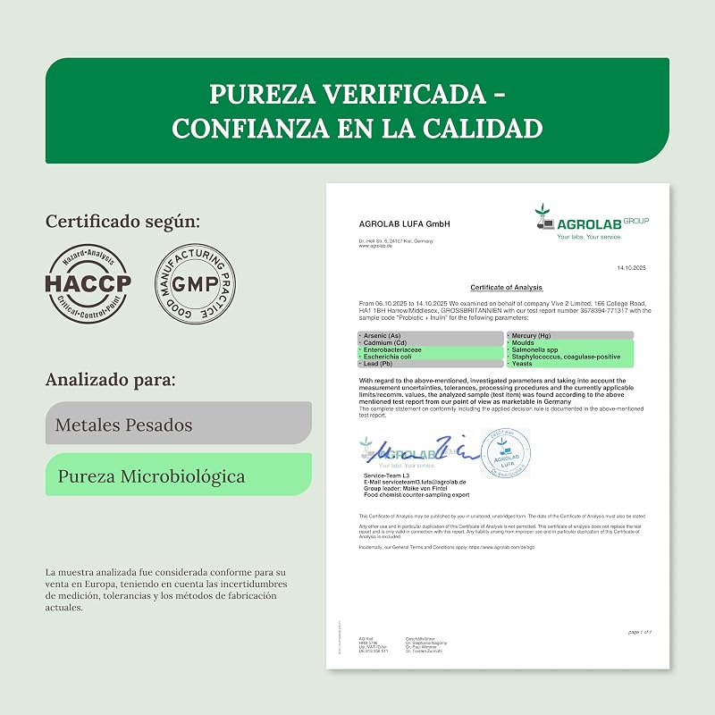 Probióticos y Prebióticos Intestinales con 25 Cepas Bacterianas + Inulina, 180 Cápsulas - 60 Mil Millones de UFC: Flora Intestinal Completa - Lactobacillus, Bifidobacterium, Máxima Concentración